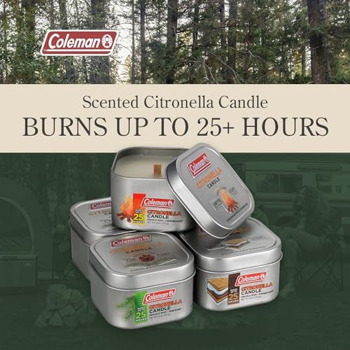 Coleman Scented Outdoor Citronella Candle with Wooden Crackle Wick  Pine Scent  6 oz (Pack of 6) - Image 2